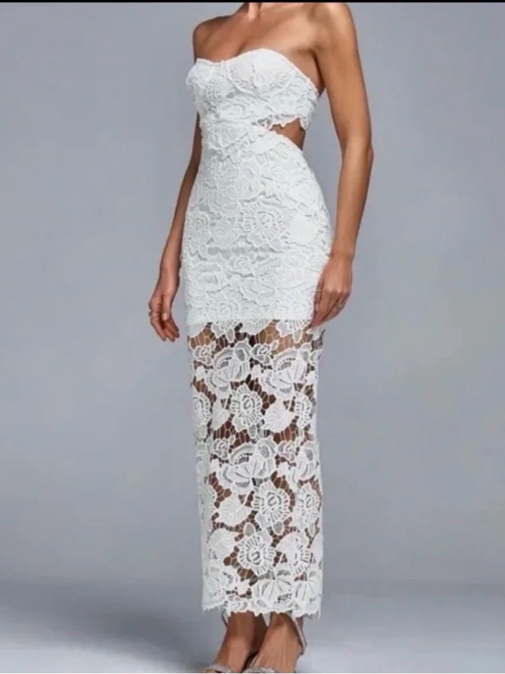 Amable by Mable Lace White Dress